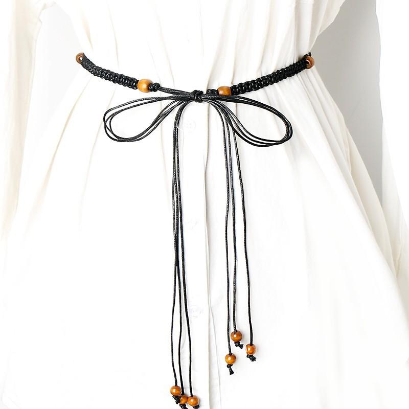 Ethnic-style Woven Belt Women's Dress, Retro and Fashionable Bohemian Decorative Waist Chain Dress, Waist-cinching Accessory