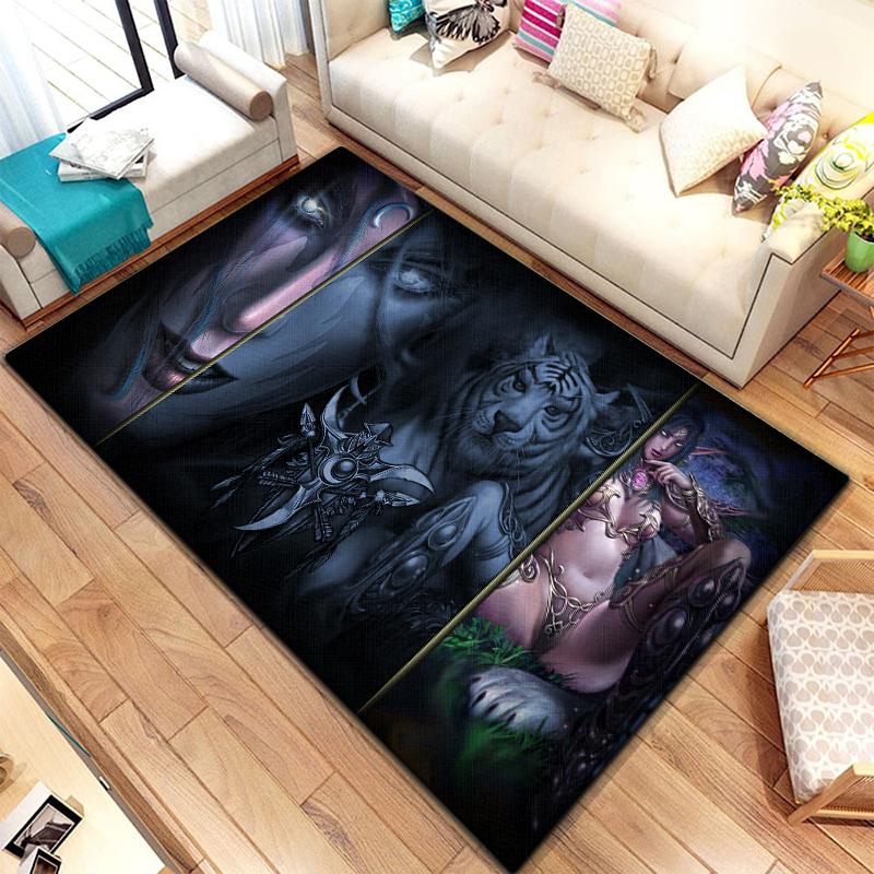 Игровой ковер World of Warcraft для гостиной, коврики для кемпинга, странные вещи, коврик для пикника, противоскользящий коврик для киберспорта, коврик для йоги, подарок для фанатов