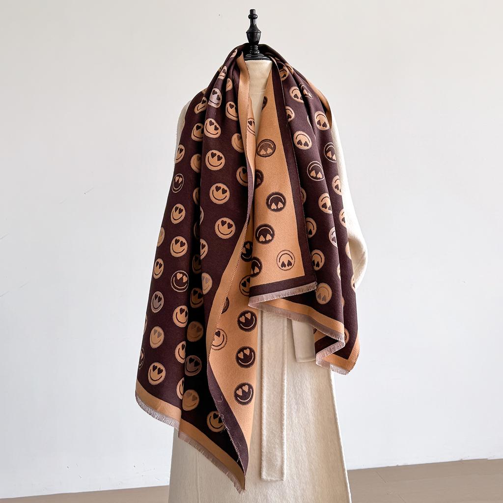 New Autumn Scarf Women Winter Warm Imitation Cashmere Scarves Girls Sweet Soft Pashmina Shawl Outdoor Shawls