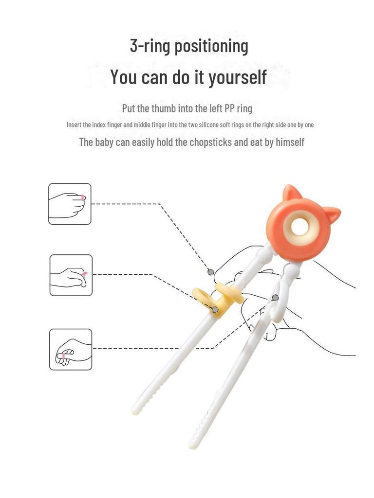 Детские обучающие палочки для еды для малышей в возрасте от 2 до 6 лет — двухэтапное обучающее пособие для домашней практики