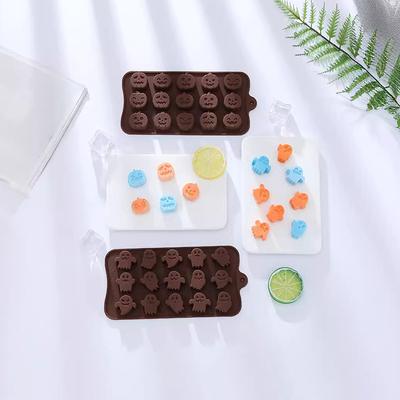 Силиконовые формы для Хэллоуина, тыква-призрак своими руками, шоколадные конфеты, форма для выпечки, форма для льда, украшение для торта, десерта