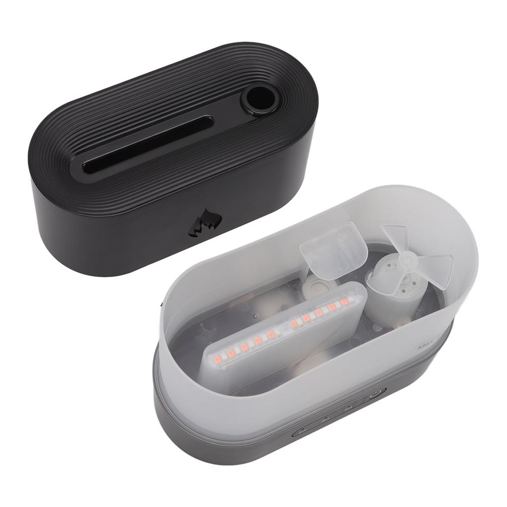 Увлажнитель воздуха 250 мл, аромадиффузор, световой узор с пламенем, USB-блок питания для домашней комнаты, черный