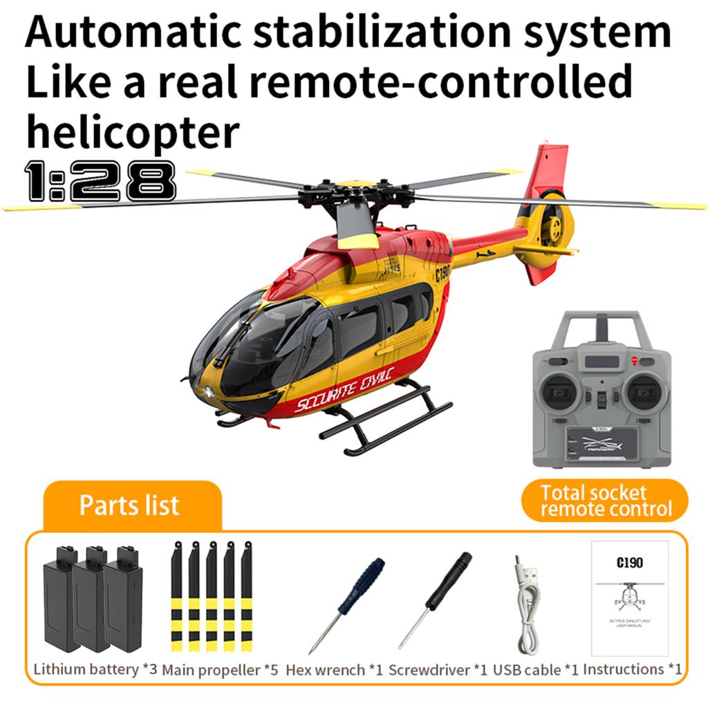 Remote Control Helicopter with Dual Brushless Motor 2.4GHz 4CH Single Propeller Six   Gyroscope Stabilization RC Helicopter
