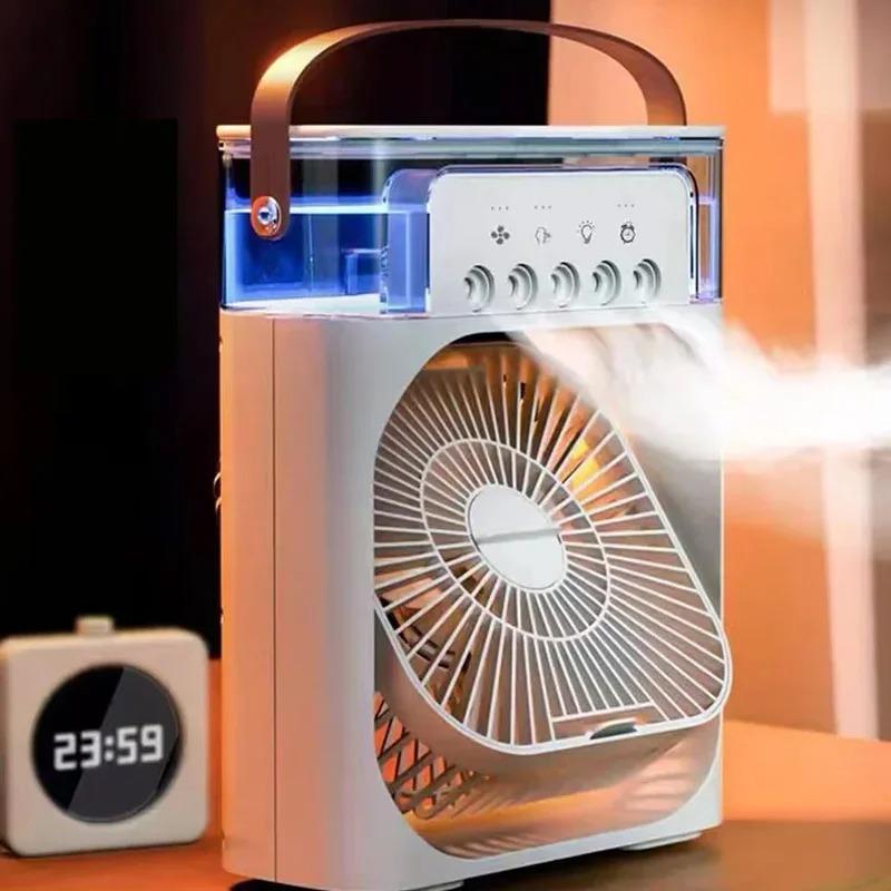 Portable 3 In 1 Fan AIr Conditioner Household Small Air Cooler LED Night Lights Humidifier Air Adjustment Home Fans