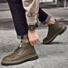 Мужские ботинки из натуральной кожи, мужские низкие повседневные кроссовки, высококачественные мужские универсальные ботильоны, новинка 2024 года, мужские базовые ботинки на шнуровке