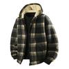 Autumn and Winter Men's Hoodie Cardigan Striped Checkered Fleece Casual Sports Jacket