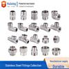 Stainless Steel Inner Thread Tee Elbow Reducer: 6-Point To 4-Point Plumbing Pipe Accessory