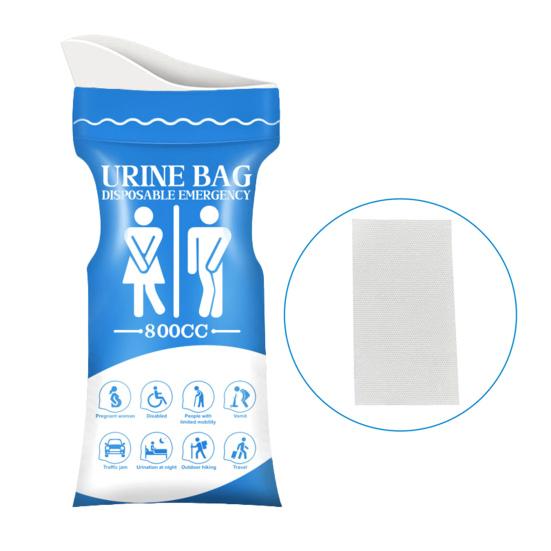 Аварийный мешок-уринатор для автомобиля Одноразовый Портативный Уловитель мочи для мужчин Женщин Объем 800 мл Герметичный Дорожный уринатор для долгих поездок