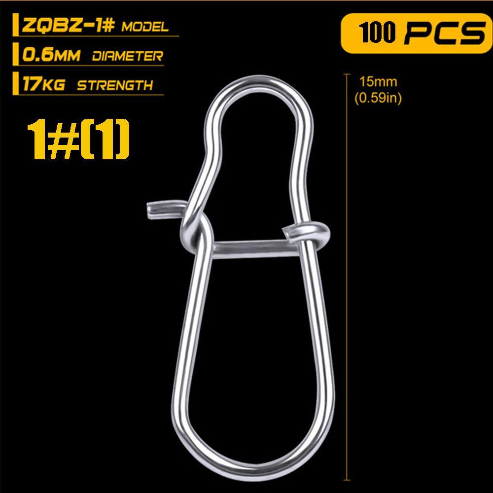 100PCS Hot Line tackle Durable 12mm-33.5mm Fast lock Fishing Hanging Snap Barrel Swivel Connector