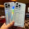 Прозрачный магнитный чехол из ТПУ+ПК для iPhone 16 Pro Max с дизайном в виде лазерного сердца