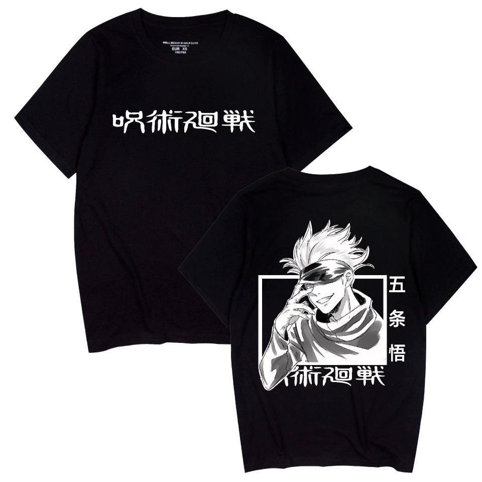 Мужская футболка Модная Аниме Jujutsu Kaisen Печатные Женские Футболки Футболка Летние Повседневные Топы с коротким рукавом