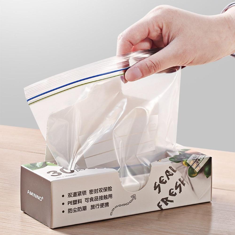 Zipper Kitchen Freezing Sealed Storage Bags Fridge Organizer Keeping-fresh Bag Food Container