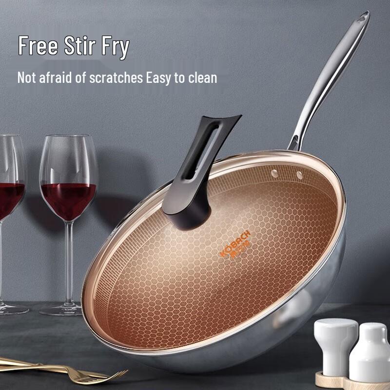 KOBACH Elite 3-Layer Steel Wok 32cm