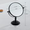 Двустороннее зеркало для макияжа для ванной комнаты с увеличением 1X/3X, алюминиевая рама, настольное, стоячее, косметическое зеркало (Черный/Серебристый/Золотой)