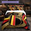 Belgium Football Pattern 3 Pieces Bedding Set Soft Microfiber Duvet Cover with Pillow Cases for Bedroom