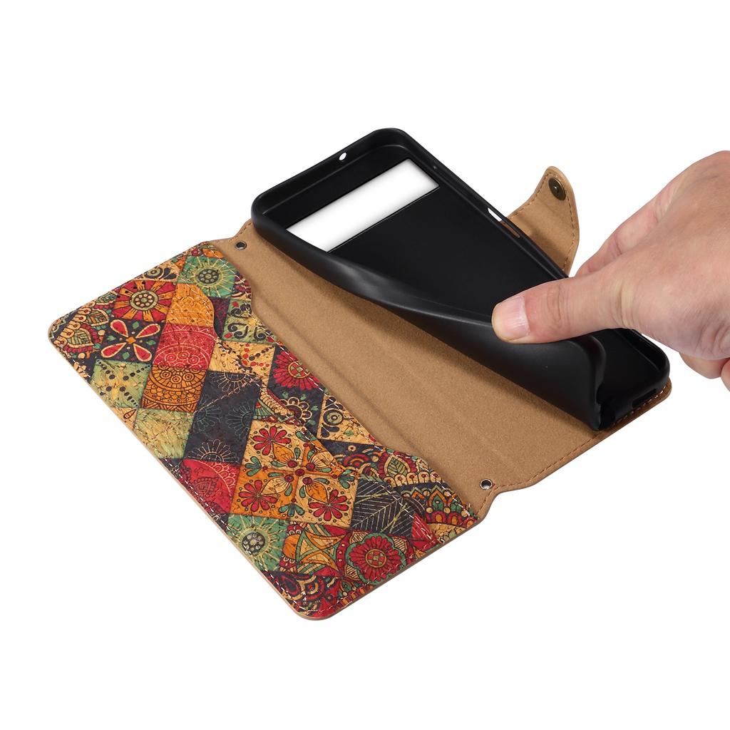 For Google Pixel 6a Wallet Case Pattern Printing Leather Phone Case with Stand