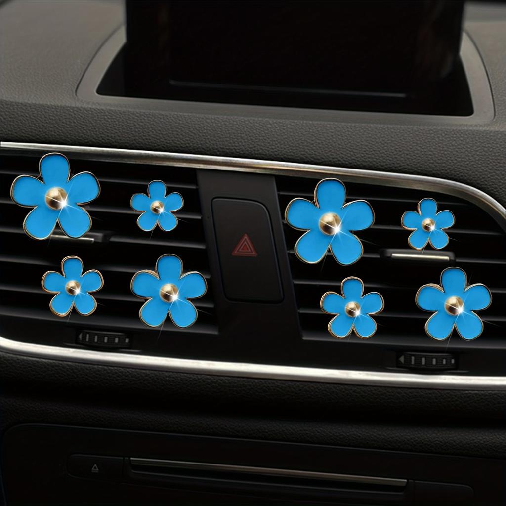 4-8 шт./набор Маленький Автомобильный Ароматизатор с Клипсой для Декора Воздуховыпускного Отверстия, Дизайн Цветка Маргаритки, Аксессуары для Ароматерапии и Освежители Воздуха для Салона Автомобиля