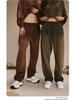 Autumn 2024 Retro Washed Distressed Spray Dye Sweatpants for Men - Loose Fit with Drawstring