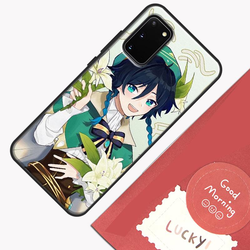 Чехол для телефона Genshin Impact Venti для Samsung Galaxy S25 Ultra S20 S21 S22 S23 S24 Plus S9 S10 S24 FE Защитная крышка