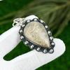 Fossil Coral Gemstone 925 Silver Art Deco Sister Root Chakra New Pendant Jewelry