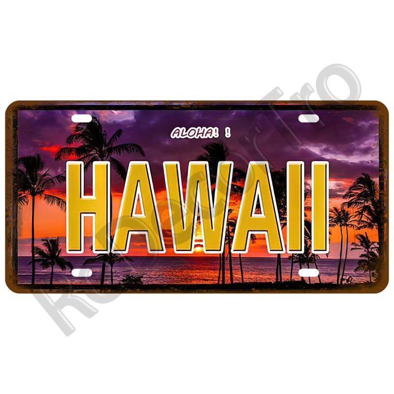 Винтажная жестяная вывеска для бара, паба, клуба, пещеры, настенное украшение, калифорнийская жестяная пластина, табличка, Мадрид, Париж, декор, металлический знак города