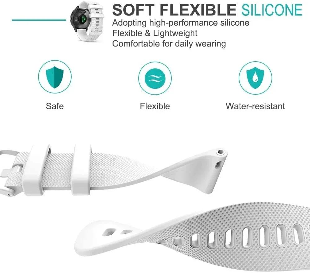 20 22мм Силиконовый ремешок для Garmin Venu 3 Ремешок Forerunner 265 255 Music Vivoactive 4 Для Garmin Venu Sq 2 Plus Браслет Универсальный