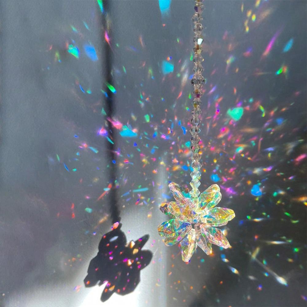 High Quality Exquisite Wings Prism Pendant Metal Crystal Hanging Decor Sun Catcher Garden