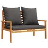 3 Piece Garden Lounge Set with Cushions Solid Acacia Wood