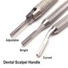 Dental Scalpel Handle No.3 and No.4 Dentist Blade Handle Dental Oral Hilt Surgical Tool Stainless Steel Dentist Tools