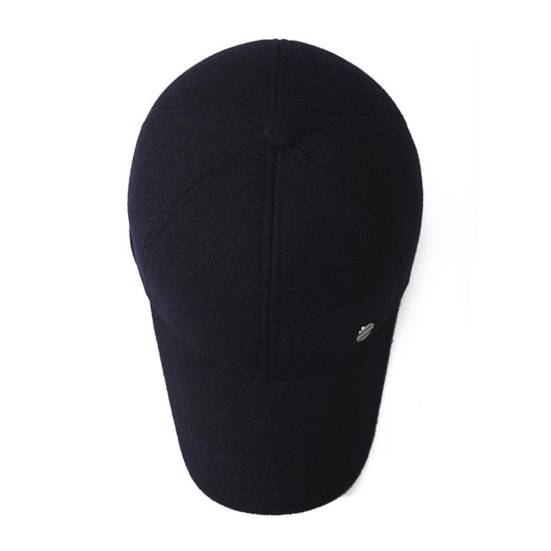 Бейсболка для мужчин среднего и пожилого возраста, теплая кепка для защиты ушей на осень и зиму, бархатная толстая кепка для пожилых людей, шерстяная кепка с козырьком