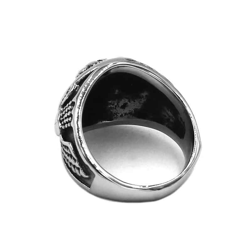 Cross Lion Ring Stainless Steel Jewelry Viking Celtic Knot Heart of Crown Wing Ring For Men Gift SWR0906