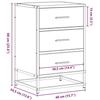 VidaXL Table de chevet chêne sonoma 40x34,5x60cm bois ingénierie métal, table d'appoint, armoire de lit, table d'appoint 848720