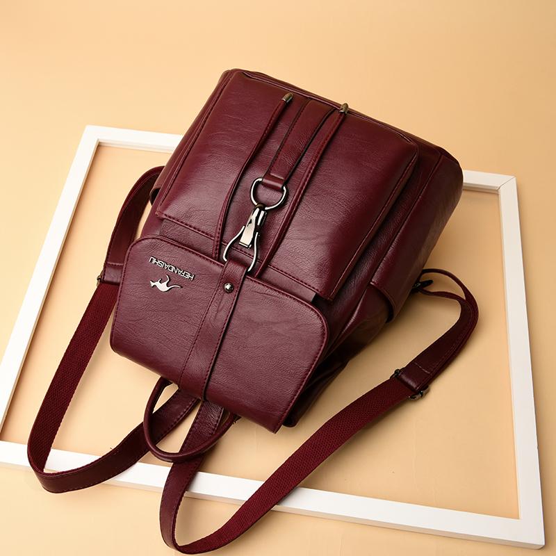 Высококачественный кожаный рюкзак, женский кожаный дорожный рюкзак, школьные сумки для девочек-подростков, сумки на плечо