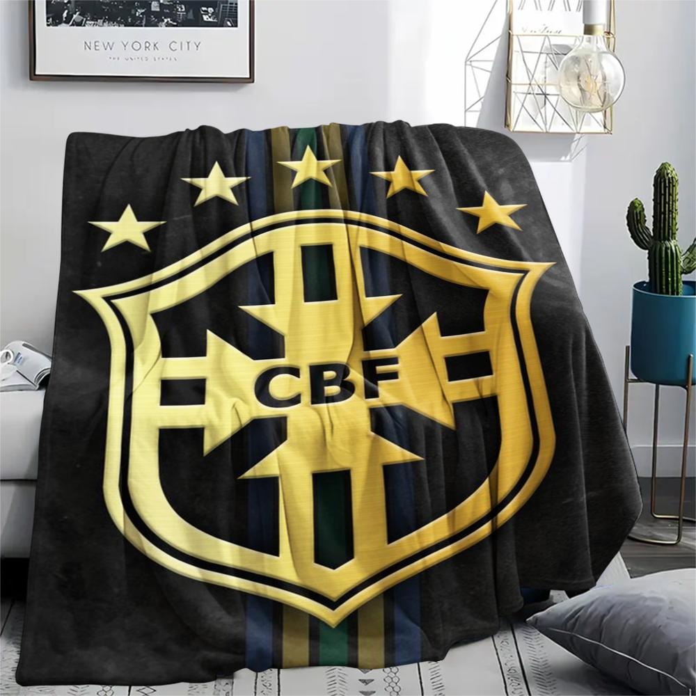 1Pc Chesterfield F.C Print Flannel Blanket, High quality Comfortable for All Seasons, Home Decor, Warmth and Comfort, Perfect for Christmas GiftS
