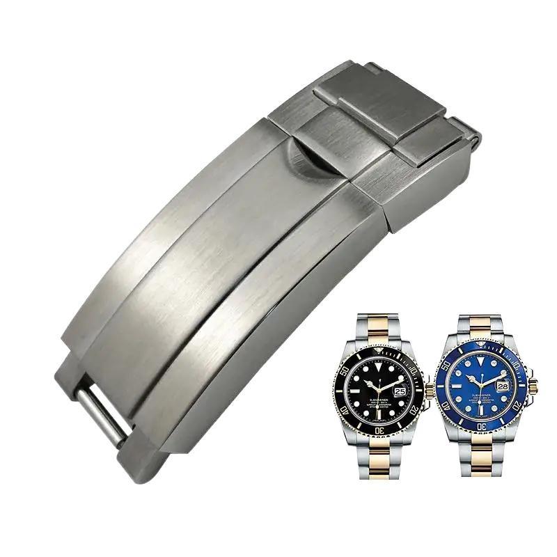 Rolex Зеленый Сабмаринер Черный Сабмаринер Стальной Браслет Силиконовый Яхта Дайтона Зубчатая Точная Настройка Пряжка для Часов 16 мм