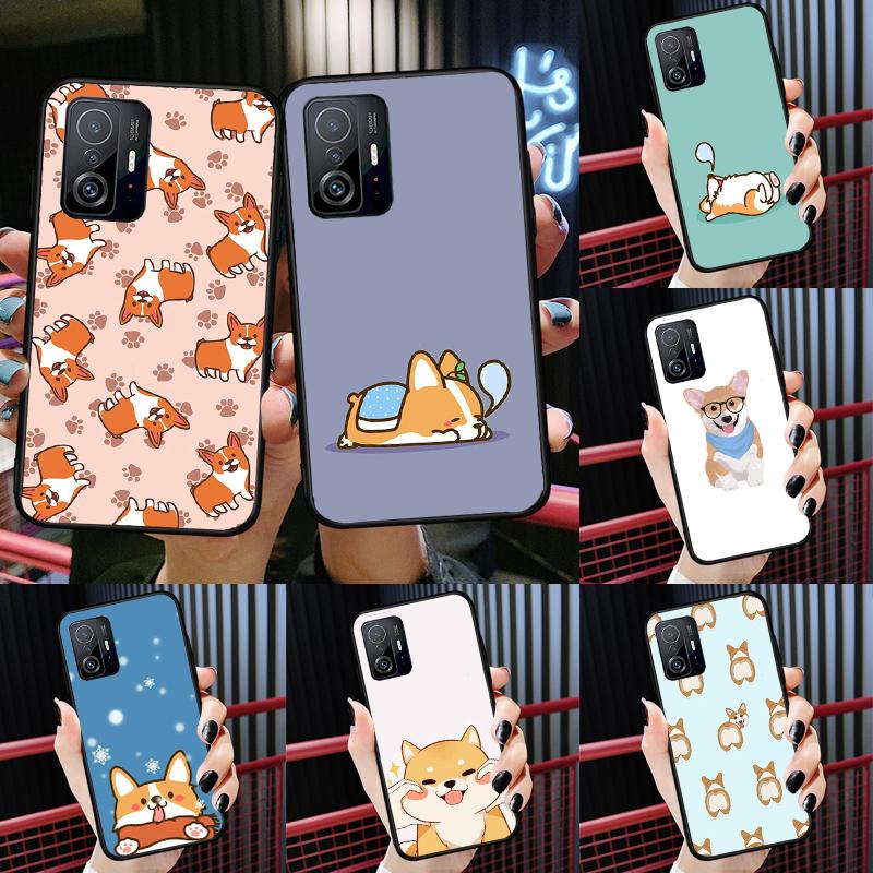 Мультяшный чехол с собакой корги для Xiaomi 14T 11T 12T 13T Pro 13 14 Ultra POCO X7 Pro X3 X5 F3 F5 F6 M6 X6 Pro