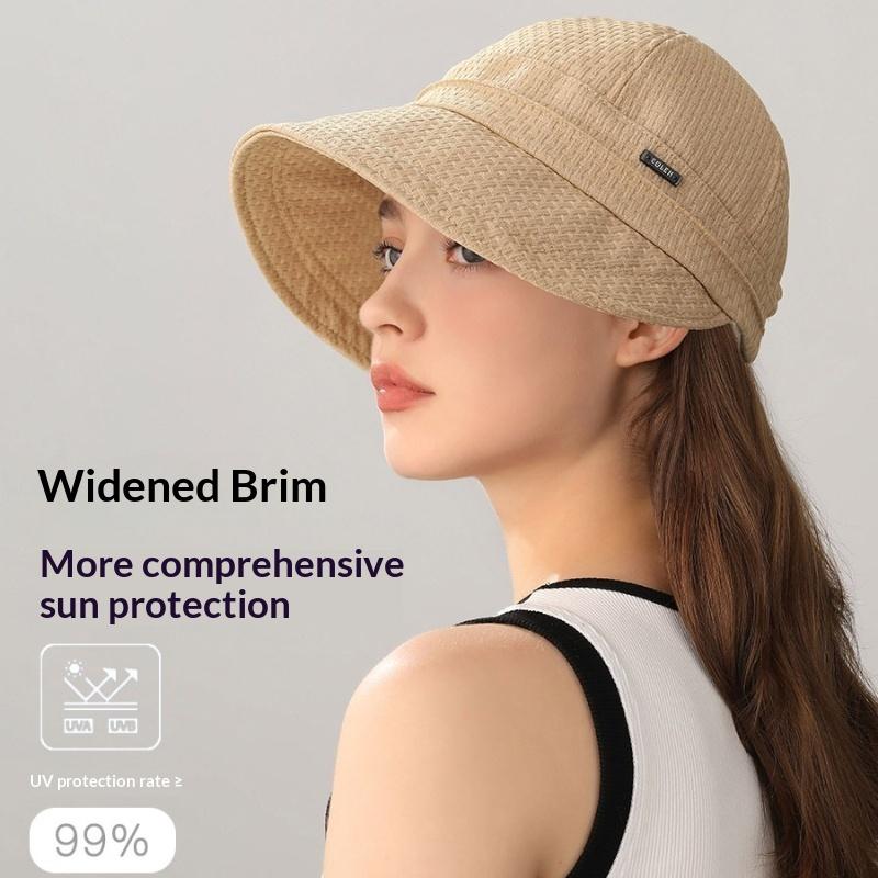1pc Women's Wide Brim Sun Hat,outdoor Sun Drawstring Adjustable Bucket Summer Quick-drying Bucket Hat for Beach Tarlve Parties