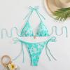 2025 Euro-American New Style Lace-Up Backless Sexy Split Bikini Swimsuit for Women