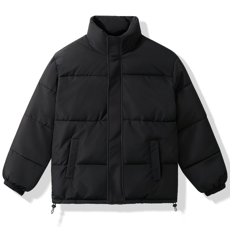 Winter new casual fashion solid color loose thickened warm and cold-proof men's and women's cotton jacket