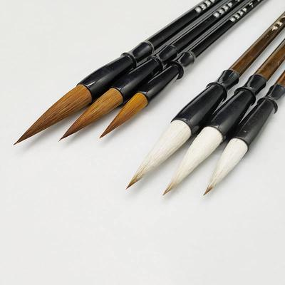 3 шт. бамбуковые кисти для письма, кисти из шерсти ласки, набор китайских традиционных кистей для каллиграфии для рисования, живописи, фестивальных парных надписей