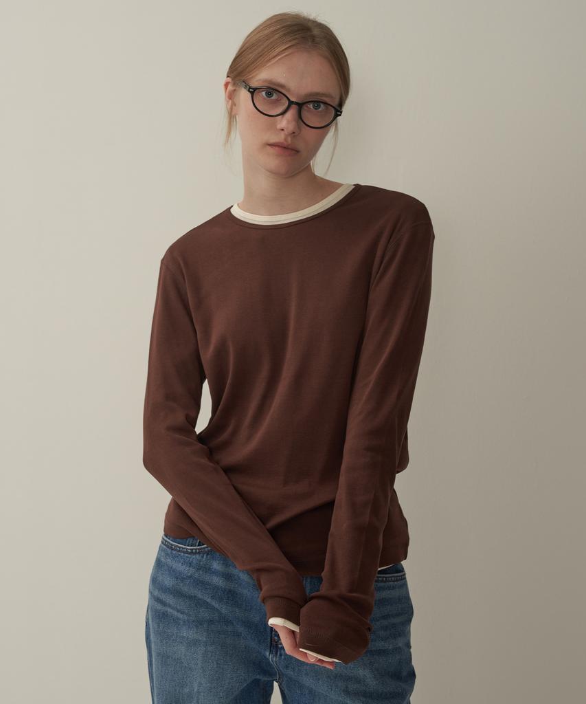 MOTT Double Stitch T-Shirt - Brown