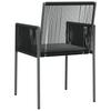 vidaXL Gartenstühle mit Kissen 4 Stk. Schwarz 54x60,5x83,5 cm