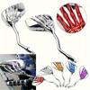 Universal Motorcycle Scooter Chrome High Definition Skeleton Hands Claw Side Rear View Mirrors for Motorbike E-Bikes ATV