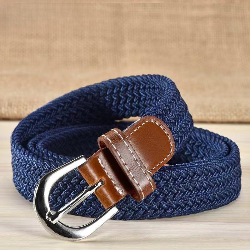 Factory Made High Quality Golf Comfortable Leisure Belt Wide Fine Elastic Woven for Men and Women