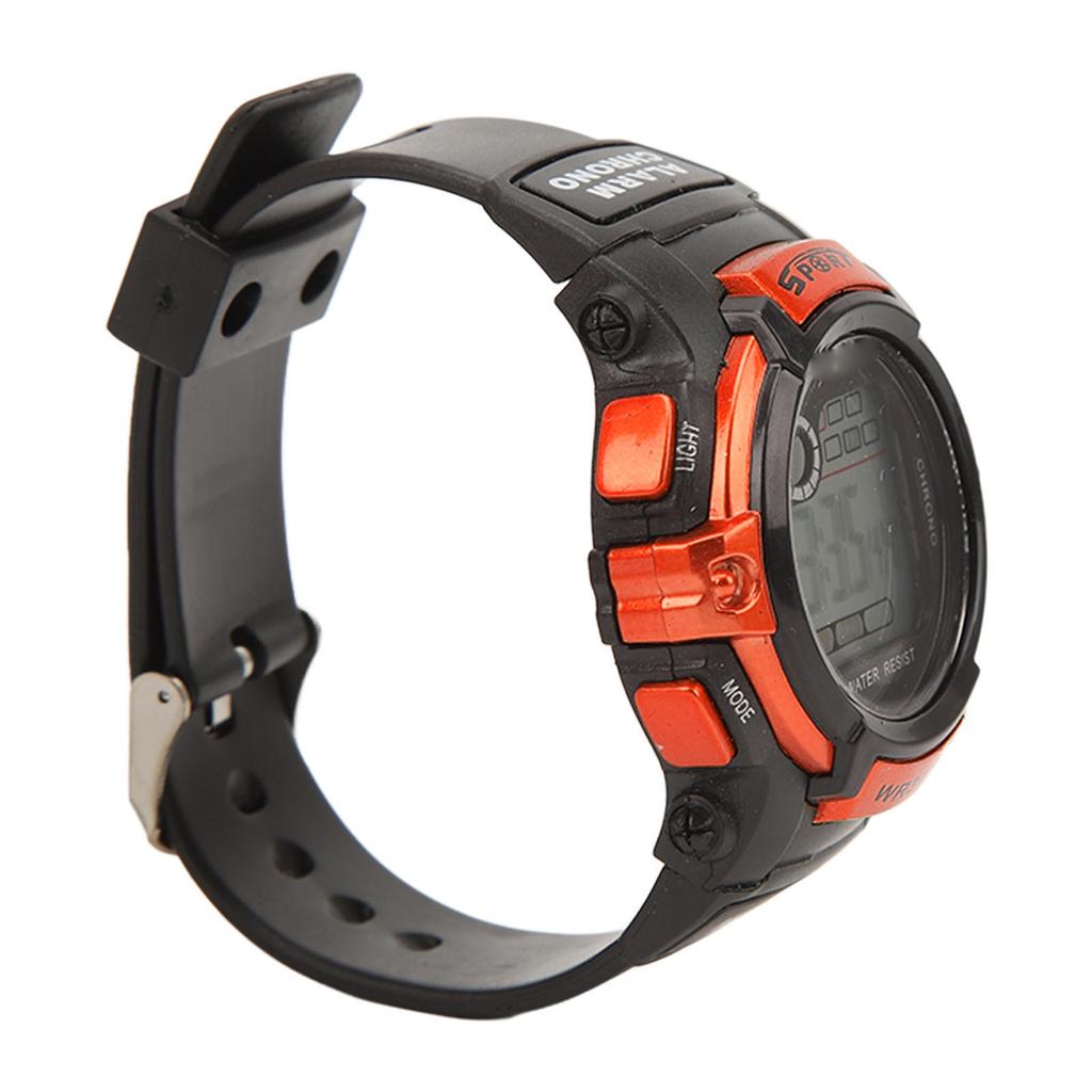 Спортивные часы цифровые ЖК-электронные часы светящиеся мужские часы для активного отдыха оранжевые