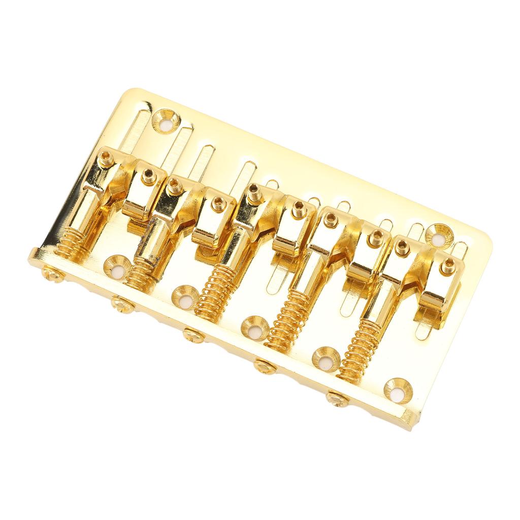 5 String Bass Bridge Adjustable Saddle Zinc Alloy Exquisite Retro Electric Bass Guitar Bridge Gold