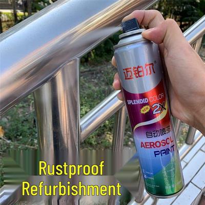 Хромированная самораспыляемая краска для нержавеющей стали и защиты от ржавчины для гальванизированных металлов, гальванизированных поверхностей серебристого, черного и белого цвета