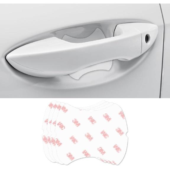 4PCS Transparent Car Door Handle Protector, Universal Waterproof Anti-Scratch Cover, Invisible Car Handle Protection Film, Car Door Guard for Most