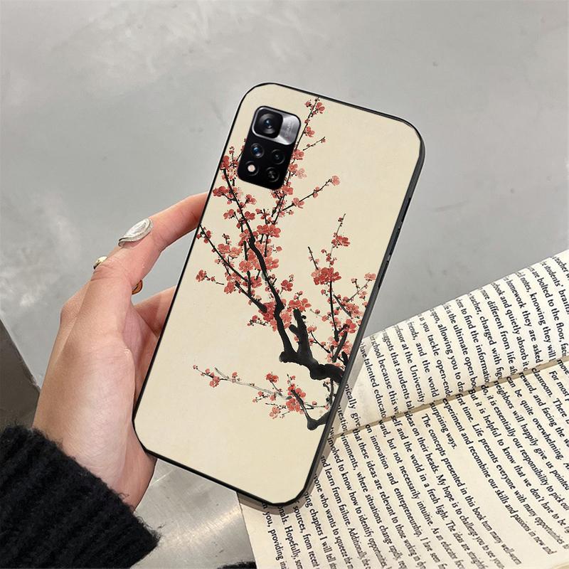 Cherry Blossoms Phone Case For Xiaomi Redmi Note 13 12 Pro 11S 11 10 Pro 10S Note 12R 12S 12 13 Pro Redmi 10 13C 9C