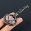 Rose Quartz Handmade Copper Wire Wrap Guitar Pendant 3.1 v4v70